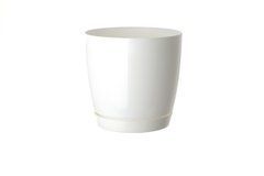 Горшок для цветов с подставкой Form-Plastic Тоскана круглый 4,4 л 19 х 18 см, Цвет Белый