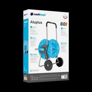 Візок для шланга Cellfast ALUPLUS TSV 60 м 1/2&rdquo; &ndash; міцний, зносостійкий, для щоденного поливу