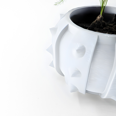 Квітковий горщик 3d Spike круглий 19 x 13.5 cm, Колір Білий