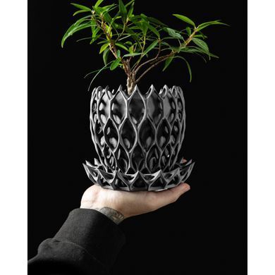 Цветочный горшок 3d Lavarra ridicat 16.5 x 14 cm, Цвет Антрацит
