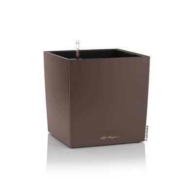 Умный горшок Lechuza CUBE Premium 30 квадратный 12л 30 x 30 см, Цвет Кофе