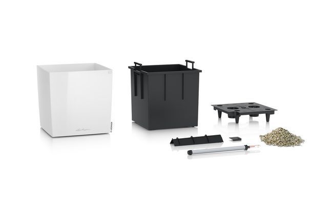 Умный горшок Lechuza CUBE Premium 30 квадратный 12л 30 x 30 см, Цвет Кофе