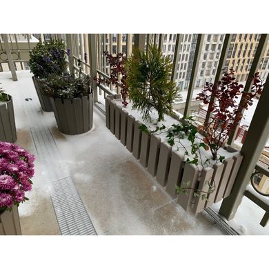 Вазон для цветов Рoliwork Akasya Balcony подвесной квадратный 11 л 79 x 24 x 22 см, Цвет Светло-Зеленый