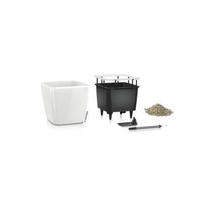 Умный горшок Lechuza Quadro Premium LS 50 квадратный 53 л 50 x 46 см, Цвет Кофе