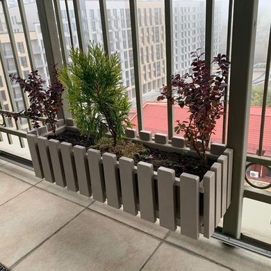 Вазон для цветов Рoliwork Akasya Balcony подвесной квадратный 11 л 79 x 24 x 22 см, Цвет Светло-Зеленый