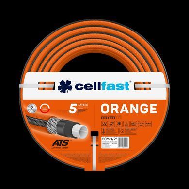 Поливальний шланг Cellfast ORANGE TSV 1/2'' 50 м &ndash; міцний, зносостійкий, легкий та гнучкий для щоденного поливу