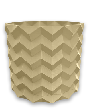 Квітковий горщик 3d, Pixelon , круглий 12 x 11 cm, Колір Bej