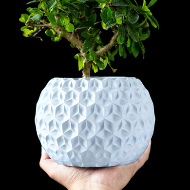 Квітковий горщик 3d Orbix круглий 15 x 12.5 cm, Колір Білий