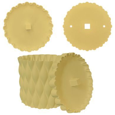 Цветочный горшок 3d, Twist Flow , круглый 11 x 10 cm, Цвет Bej