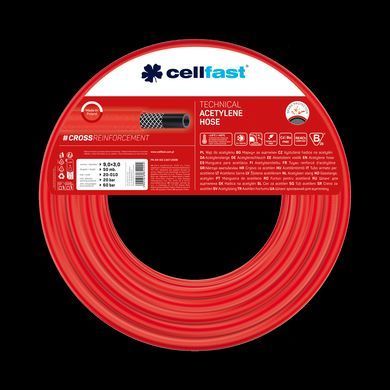 Шланг для ацетилена /катушка/ 9,0 Cellfast x TSV 3,0 мм 60 м** &ndash; прочный, износостойкий