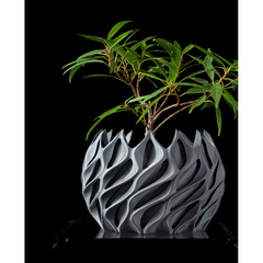 Квітковий горщик 3d Flame Premium круглий 13.5 x 10 cm, Колір Сірий