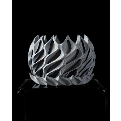 Квітковий горщик 3d Flame Premium круглий 13.5 x 10 cm, Колір Сірий