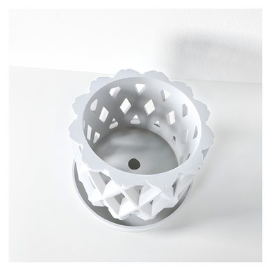 Цветочный горшок 3d Orchid Halo Premium круглый 13.5 x 10.5 cm, Цвет Белый