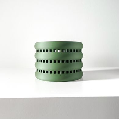 Квітковий горщик 3d Orchid Lume Premium круглий 13.5 x 10.5 cm, Колір Зелений