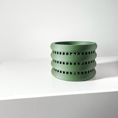 Квітковий горщик 3d Orchid Lume Premium круглий 13.5 x 10.5 cm, Колір Зелений