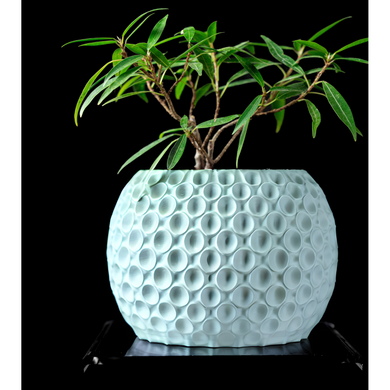 Цветочный горшок 3d Sferra круглый 12.5 x 10.5 cm, Цвет Белый