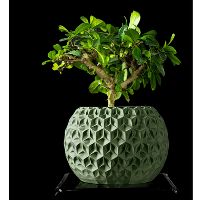 Цветочный горшок 3d Orbix круглый 16.5 x 13.5 cm, Цвет Зеленый