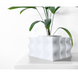 Квітковий горщик 3d Bloomex patrat 19 x 14 cm, Колір Білий