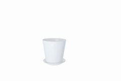 Горщик для квітів Form-Plastic Діамант Петіт круглий 0,7 л 11 х 11 см, Колір Білий