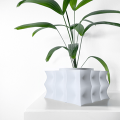 Квітковий горщик 3d Bloomex patrat 21 x 15 cm, Колір Білий