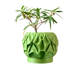 Квітковий горщик 3d Mistella круглий 15 x 12.5 cm, Колір Зелений