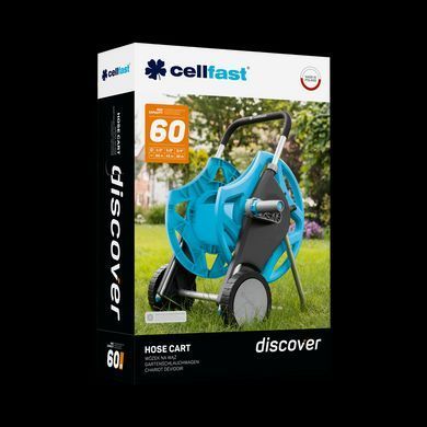 Візок для шланга Cellfast DISCOVER TSV 60 м 1/2&rdquo; &ndash; міцний, зносостійкий, для щоденного поливу