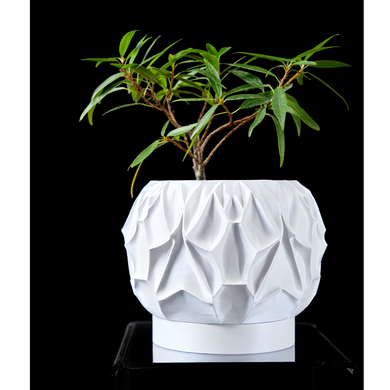 Цветочный горшок 3d Mistella круглый 18 x 14 cm, Цвет Белый