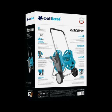 Візок для шланга Cellfast DISCOVER TSV 60 м 1/2&rdquo; &ndash; міцний, зносостійкий, для щоденного поливу