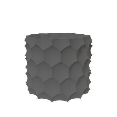 Квітковий горщик 3d, Razorix , круглий 11 x 10 cm, Колір Сірий