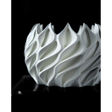 Квітковий горщик 3d Flame Premium круглий 18 x 13 cm, Колір Білий