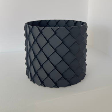Квітковий горщик 3d, Volcanic Dragon , круглий 13 x 12 cm, Колір Антрацит