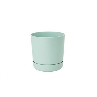 Горщик для квітів Form-Plastic SATINA круглий з підставкою 1,5 л 13 х 14 см, Колір Гранат