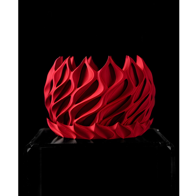 Квітковий горщик 3d Flame Premium круглий 12 x 9 cm, Колір Червоний