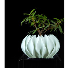 Квітковий горщик 3d Roundflower Premium круглий 19 x 11 cm, Колір Білий