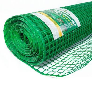 Сітка SHD 20*20 пластикова 1.5х20 м (зелена) квадрат сітка садова