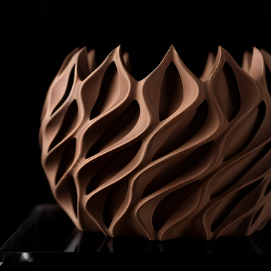 Цветочный горшок 3d Flame Premium круглый 15 x 11 cm, Цвет Коричневый
