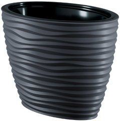 Горщик для квітів Form-Plastic Сахара Еліпс овальний 56 л 40 х 60 см, Колір Антрацит