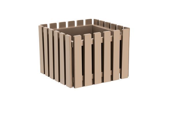 Горшок для цветов Рoliwork Akasya Square 13 л 39 x 33 см, Цвет Коричневый