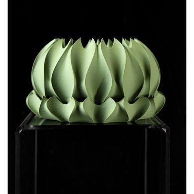 Квітковий горщик 3d Roundflower Premium круглий 19 x 11 cm, Колір Зелений