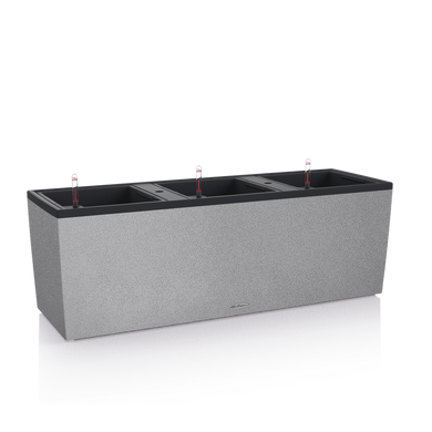 Умный горшок Lechuza Balconera 30 TRIO Stone прямоугольный 14 x 3 л 32 x 100 x 35 см, Цвет Кварцовый белый