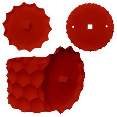Квітковий горщик 3d, Razorix , круглий 12 x 11 cm, Колір Червоний