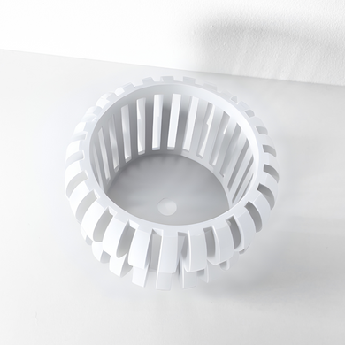Цветочный горшок 3d Orchid Ori Premium круглый 14 x 10.5 cm, Цвет Белый