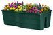 Горшок балконный на перила Form-Plastic Волна с кронштейнами 22 л 29 х 20 х 60 см, Цвет Малахит