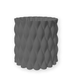 Цветочный горшок 3d, Twist Flow , круглый 14.5 x 13.5 cm, Цвет Серый