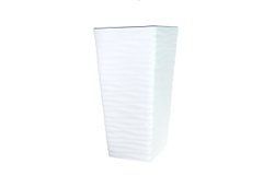 Горщик для квітів Form-Plastic Сахара Слім Дюни квадрат 32,8 л 30 х 56 см, Колір Білий