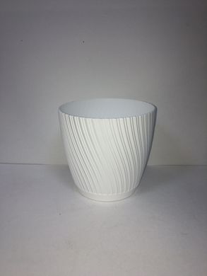 Горщик для квітів Form-Plastic Міка круглий 1,14 л 12 х 11 см, Колір Білий