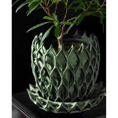 Цветочный горшок 3d Lavarra ridicat 13.5 x 11.5 cm, Цвет Зеленый