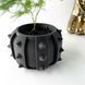 Квітковий горщик 3d Spike круглий 15.5 x 11 cm, Колір Negru