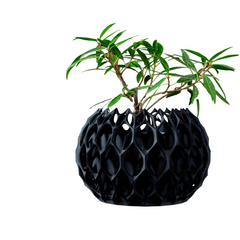 Квітковий горщик 3d Lavarra круглий 15.5 x 12.5 cm, Колір Антрацит