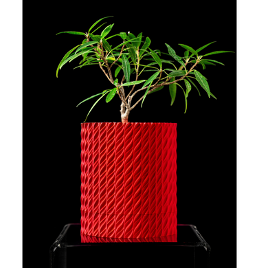 Квітковий горщик 3d Folium Premium круглий 10.5 x 12 cm, Колір Червоний